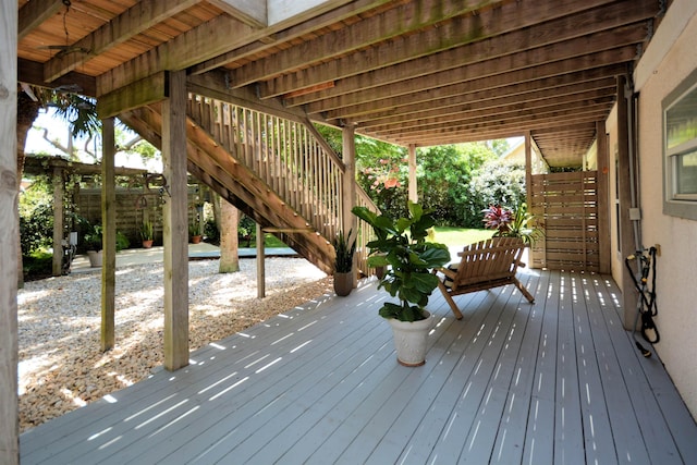 view of wooden deck