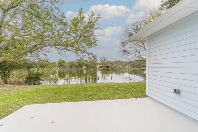 679 Coral Cir, Saint Augustine, FL 32080 - view of patio / terrace featuring a water view