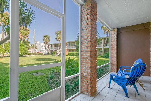 view of sunroom