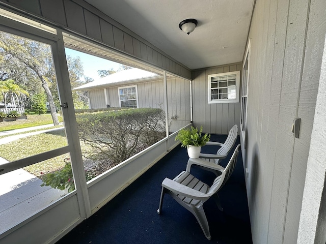 view of sunroom