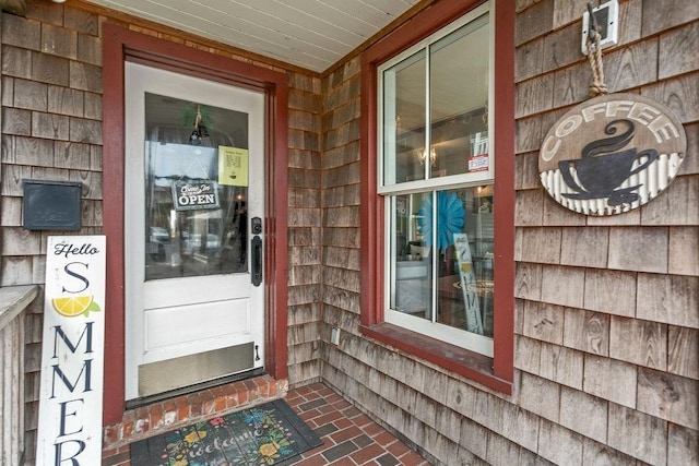 view of doorway to property