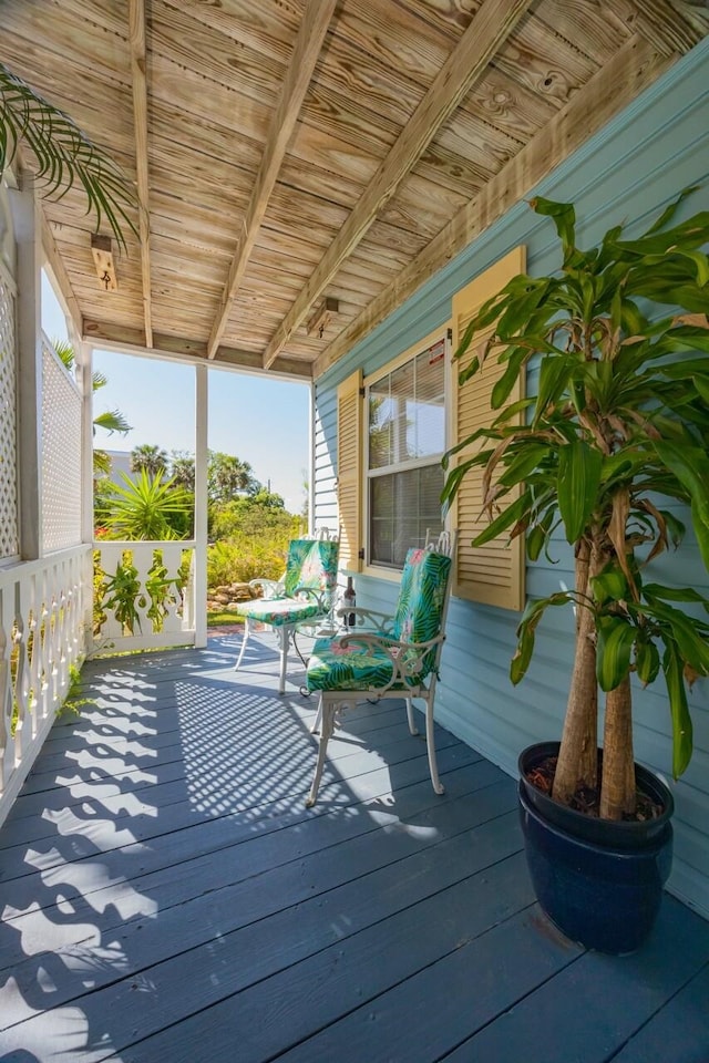 232 Riberia St, Saint Augustine, FL 32084 - wooden terrace with covered porch