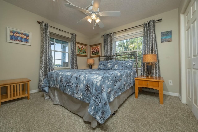 232 Riberia St, Saint Augustine, FL 32084 - bedroom with baseboards, multiple windows, and carpet flooring