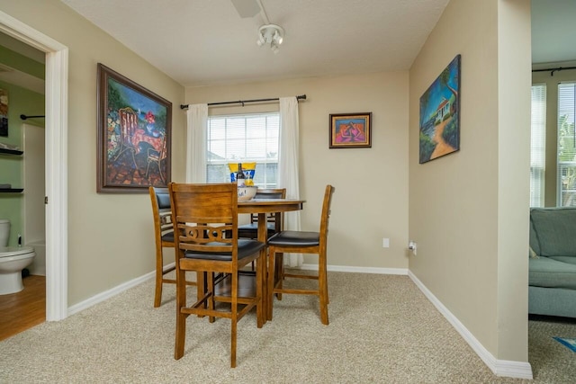 232 Riberia St, Saint Augustine, FL 32084 - carpeted dining room with baseboards