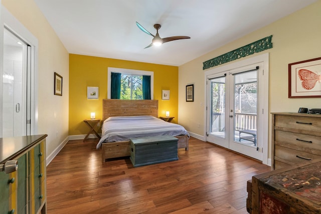 161 Blanco St, Saint Augustine, FL 32084 - bedroom with access to outside, hardwood / wood-style floors, and multiple windows