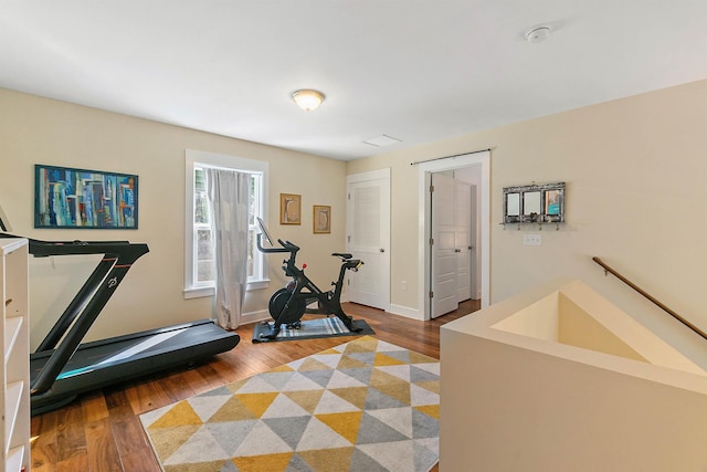 161 Blanco St, Saint Augustine, FL 32084 - workout room featuring wood finished floors and baseboards