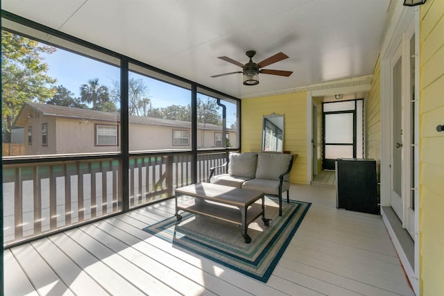 161 Blanco St, Saint Augustine, FL 32084 - sunroom with a ceiling fan