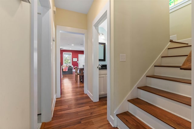 161 Blanco St, Saint Augustine, FL 32084 - interior space with stairway, baseboards, and wood finished floors