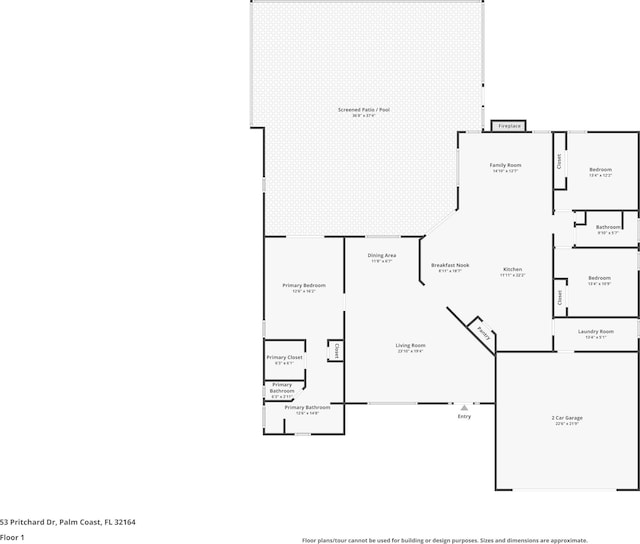 53 Pritchard Dr, Palm Coast, FL 32164 - view of property floor plan