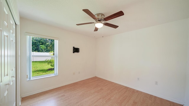 53 Pritchard Dr, Palm Coast, FL 32164 - unfurnished room featuring light wood-type flooring and a ceiling fan