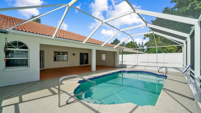53 Pritchard Dr, Palm Coast, FL 32164 - view of swimming pool with a patio and a lanai