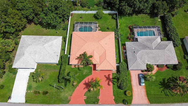 53 Pritchard Dr, Palm Coast, FL 32164 - bird's eye view of a pool