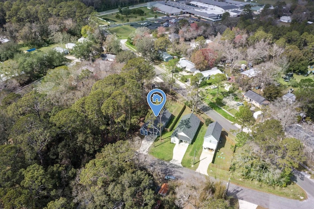 aerial view featuring a residential view