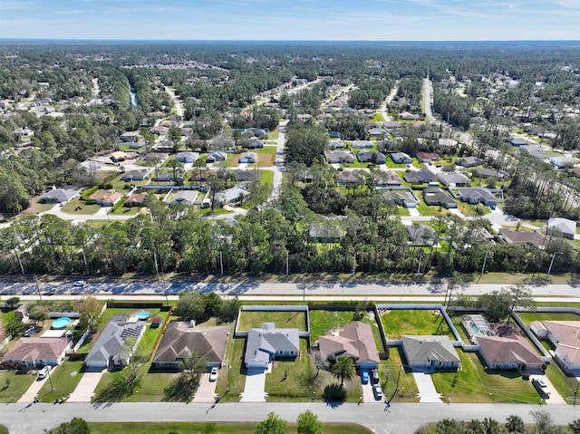 bird's eye view featuring a residential view