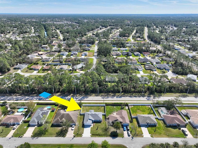 birds eye view of property featuring a residential view