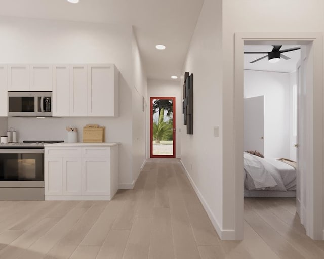 hallway featuring light hardwood / wood-style floors