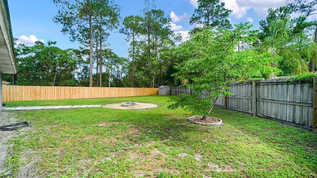 11428 Rustic Pines Cir, Jacksonville, FL 32257 - view of yard featuring an outdoor fire pit