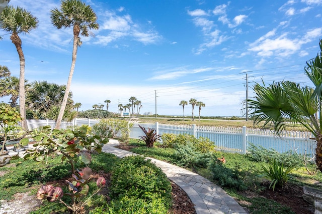 water view with fence