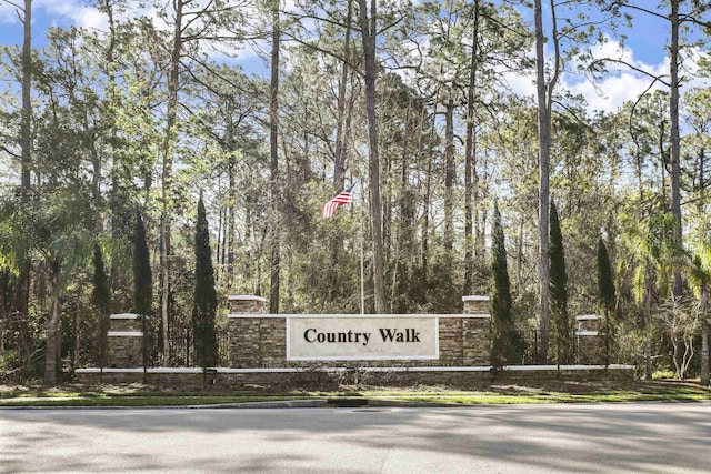 view of community sign