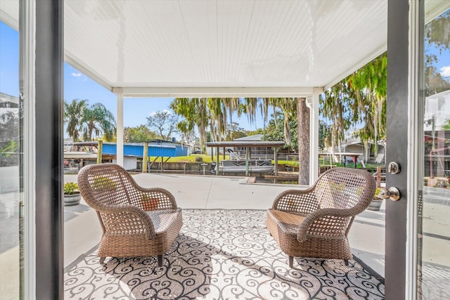 view of sunroom