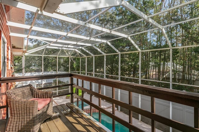 4 Santa Maria Ln, Saint Augustine, FL 32080 - deck featuring an outdoor pool and glass enclosure