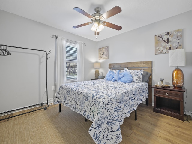 241 Tropic Way, Saint Augustine, FL 32080 - bedroom with hardwood / wood-style flooring and a ceiling fan