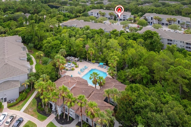 birds eye view of property