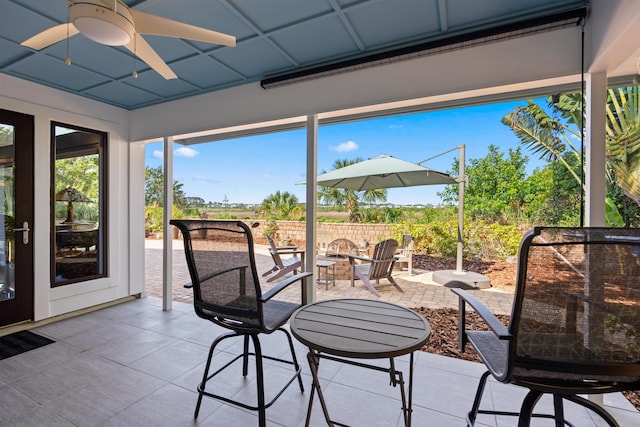 view of sunroom