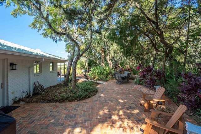 view of patio with outdoor dining space