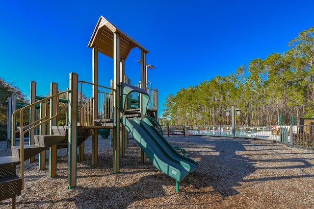 community playground with fence