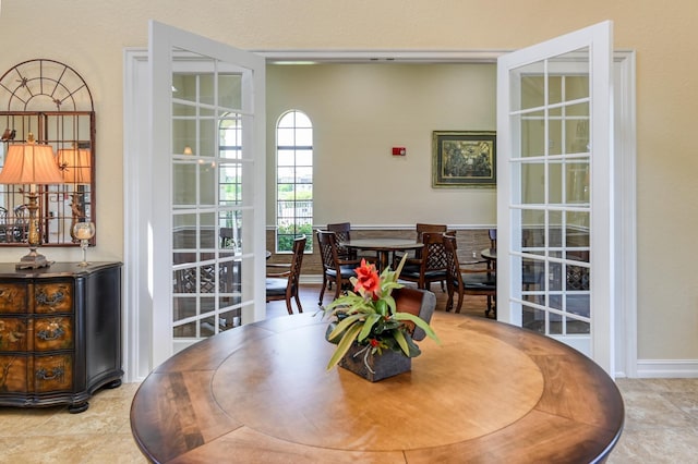 view of dining room