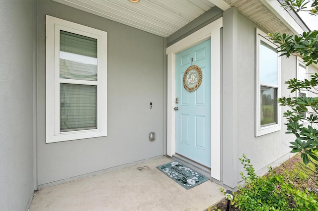 313 Caminha Rd, Saint Augustine, FL 32084 - view of exterior entry with stucco siding
