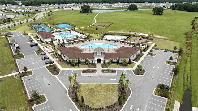 313 Caminha Rd, Saint Augustine, FL 32084 - aerial view of a pool area and a nearby body of water