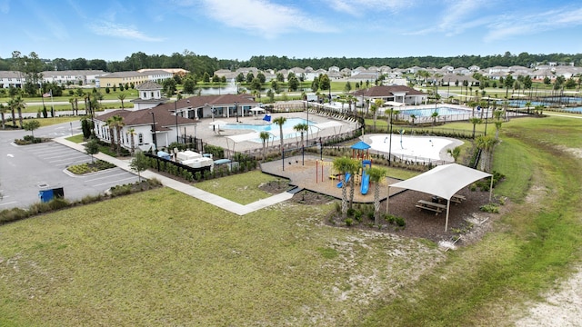 313 Caminha Rd, Saint Augustine, FL 32084 - aerial perspective of suburban area with a pool