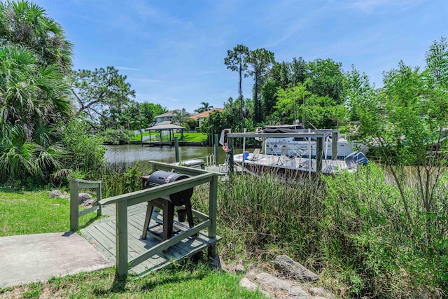 4 Contee Ct, Palm Coast, FL 32137 - dock area featuring a water view