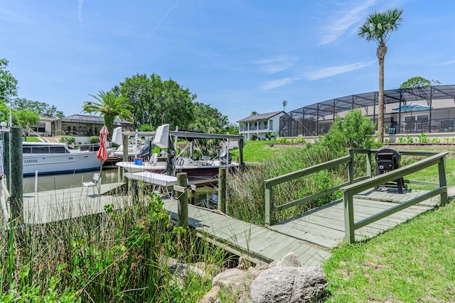 4 Contee Ct, Palm Coast, FL 32137 - dock featuring a water view and boat lift