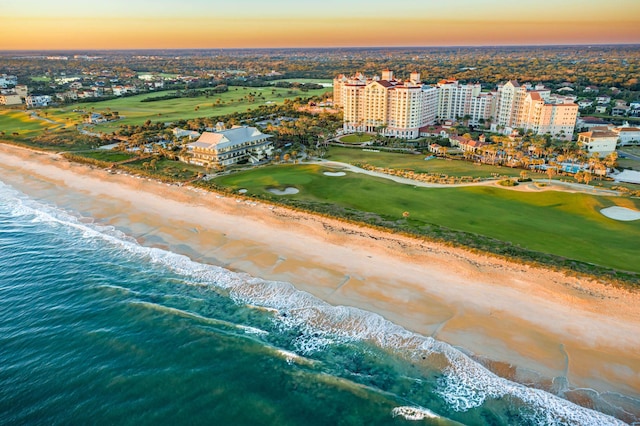 15 Cypresswood Dr, Palm Coast, FL 32137 - aerial view featuring a view of the beach, a water view, and golf course view