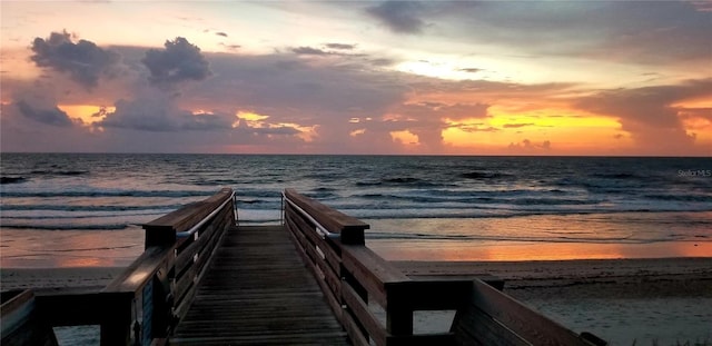 15 Cypresswood Dr, Palm Coast, FL 32137 - view of dock featuring a water view and a beach view