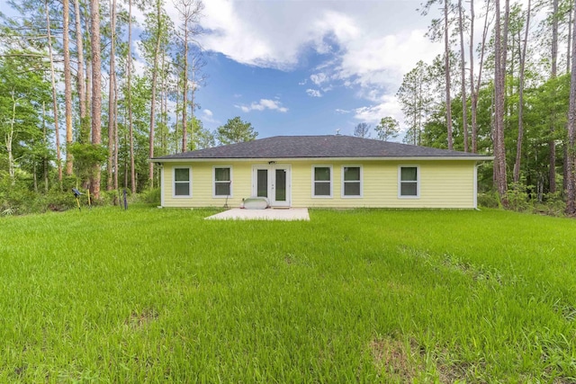 4420 Cedar Ford Blvd, Hastings, FL 32145 - rear view of property with french doors, a yard, and a patio area