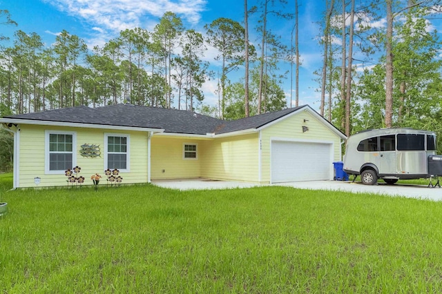 4420 Cedar Ford Blvd, Hastings, FL 32145 - ranch-style house featuring a front lawn, an attached garage, and driveway