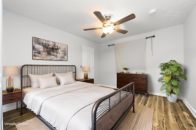 4420 Cedar Ford Blvd, Hastings, FL 32145 - bedroom featuring wood finished floors and a ceiling fan