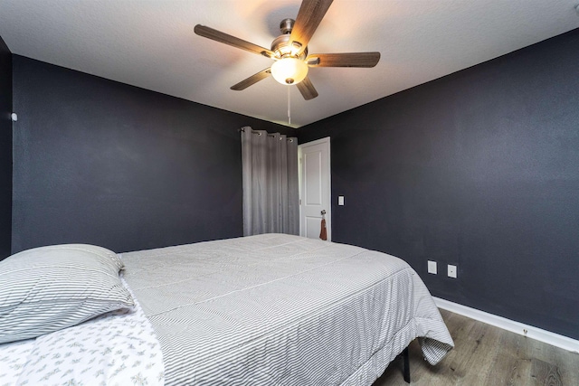 4420 Cedar Ford Blvd, Hastings, FL 32145 - bedroom with wood finished floors and ceiling fan