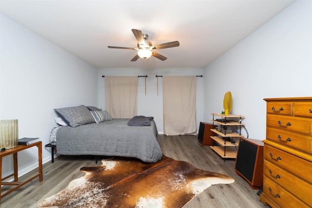 4420 Cedar Ford Blvd, Hastings, FL 32145 - bedroom with wood finished floors and ceiling fan