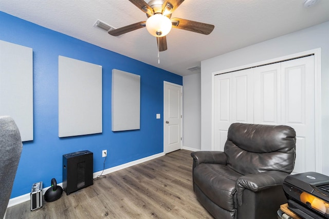 4420 Cedar Ford Blvd, Hastings, FL 32145 - living area featuring wood finished floors and a ceiling fan