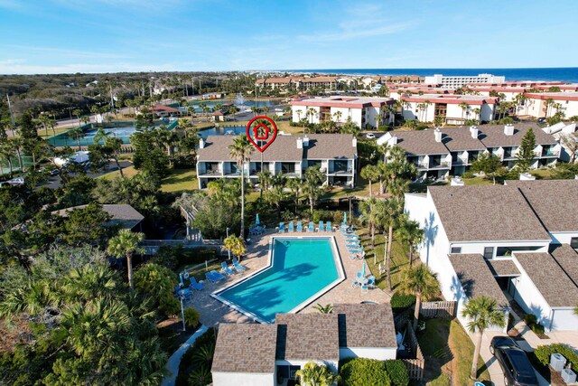 890 A1A Beach Blvd Unit 3, Saint Augustine, FL 32080 - bird's eye view of a pool and a large body of water