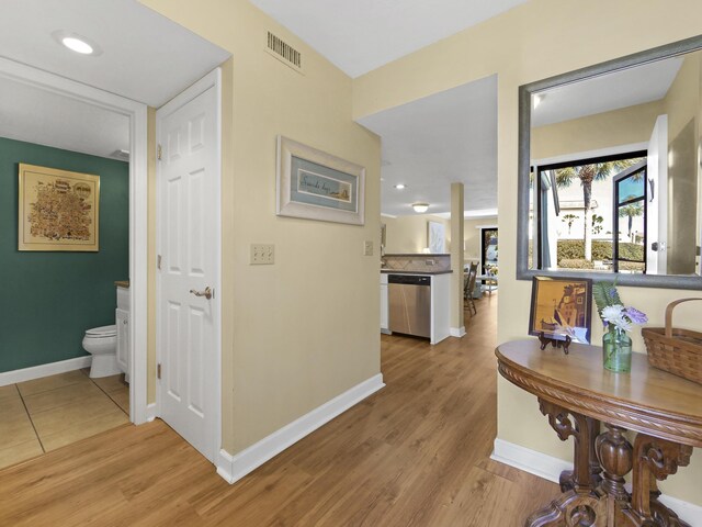 890 A1A Beach Blvd Unit 3, Saint Augustine, FL 32080 - hall featuring baseboards and light wood-style floors