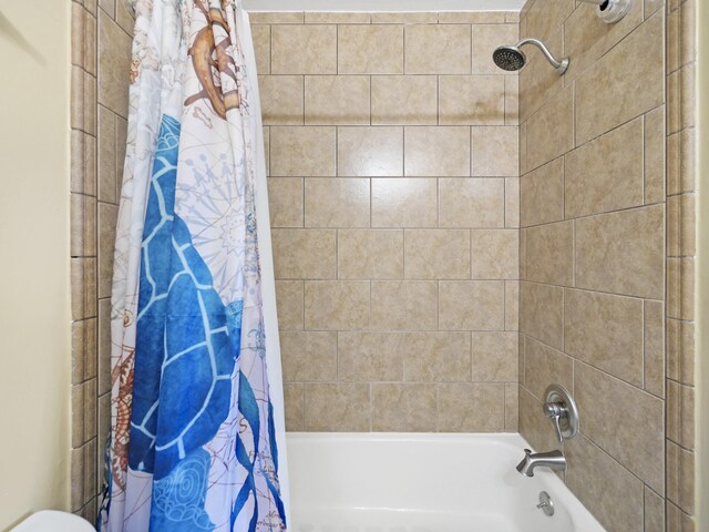 890 A1A Beach Blvd Unit 3, Saint Augustine, FL 32080 - full bath with shower / bath combination with curtain and toilet