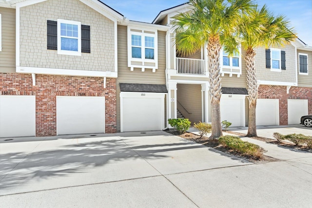 view of property with a garage