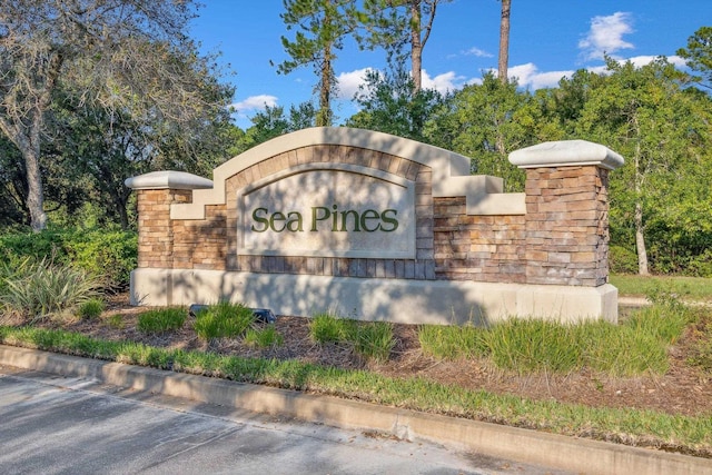 view of community sign