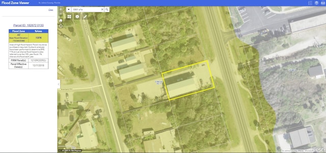 5961 S A1A, Saint Augustine, FL 32080 - map / location with property boundaries highlighted